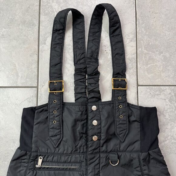 VTG Gerry Mens Medium Black Snow Bib Pants Overalls Retro Adjustable NWOT - Picture 5 of 11
